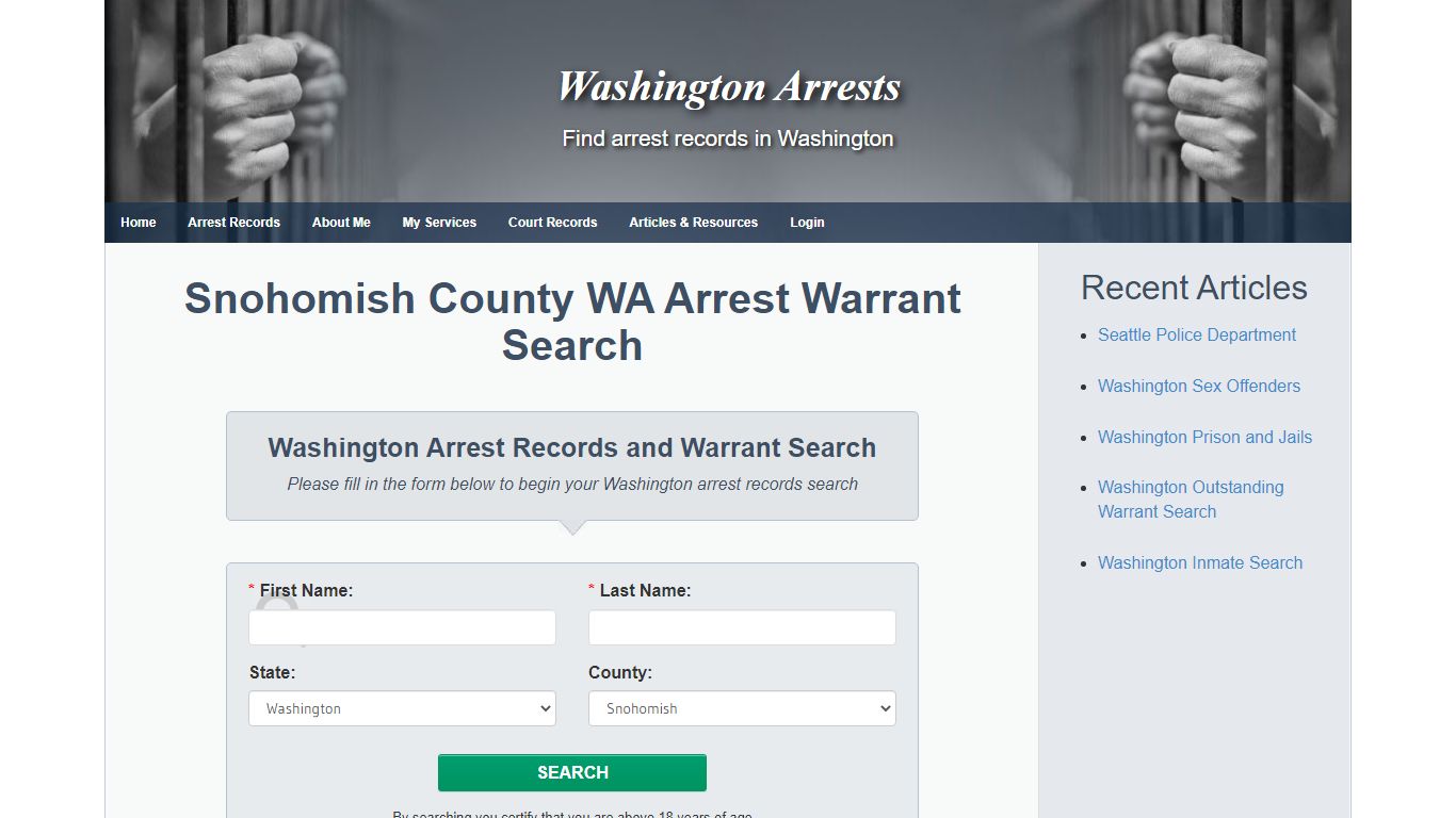 Snohomish County WA Arrest Warrant Search - Washington Arrests